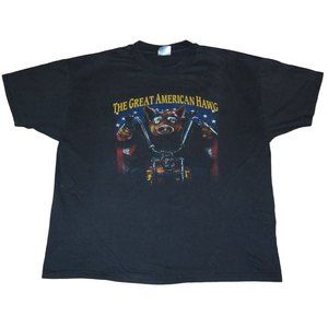 Vintage The Great American Hawg Short Sleeve T-Shirt XL Black Harley-Davidson